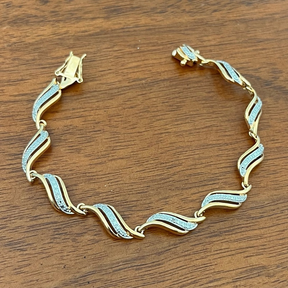 BOGO Prime Art and Jewel Bracelet Two-Tone Silver and Gold Tone